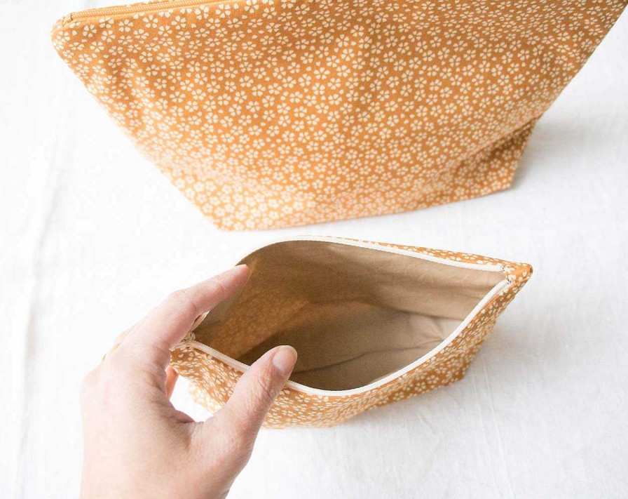 Art De Vivre Minikho | Pochette Fleurs Ocre