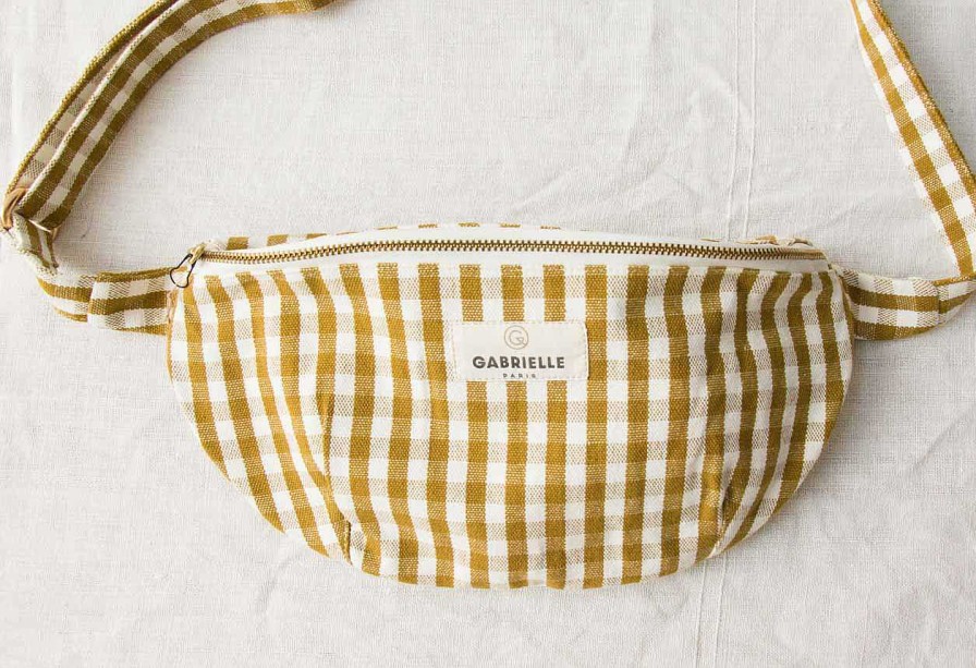 Art De Vivre Gabrielle Paris | Sac Banane Vichy Moutarde