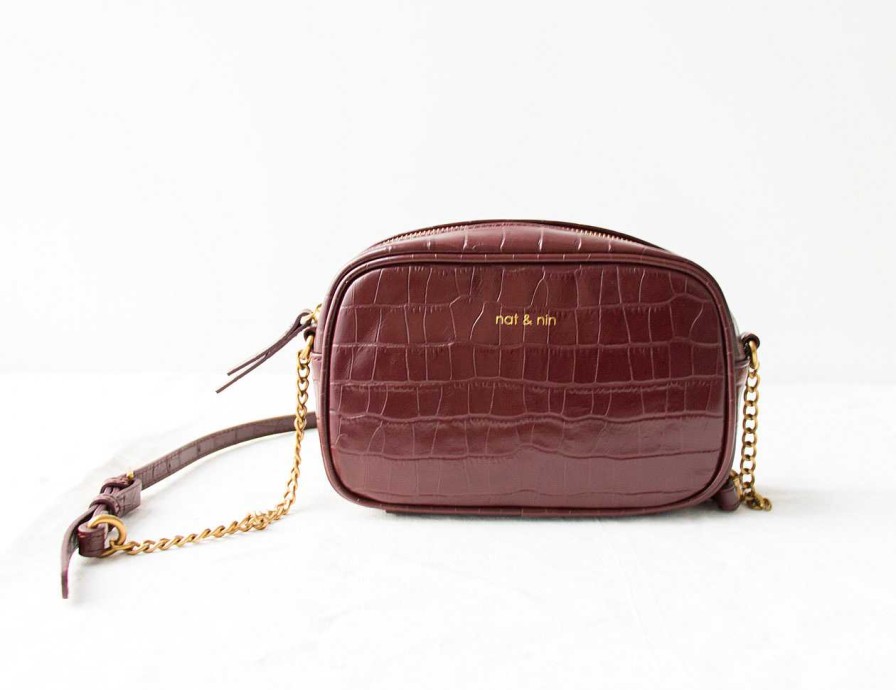 Art De Vivre Nat et Nin | Sac Geri Croc Bordeaux