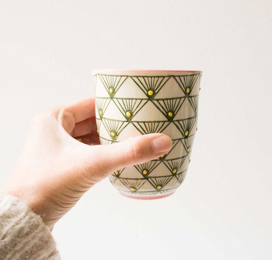 Maison Tranquillo | Mug Mix Vert Et Rose