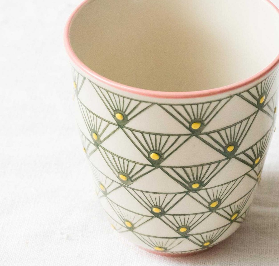 Maison Tranquillo | Mug Mix Vert Et Rose