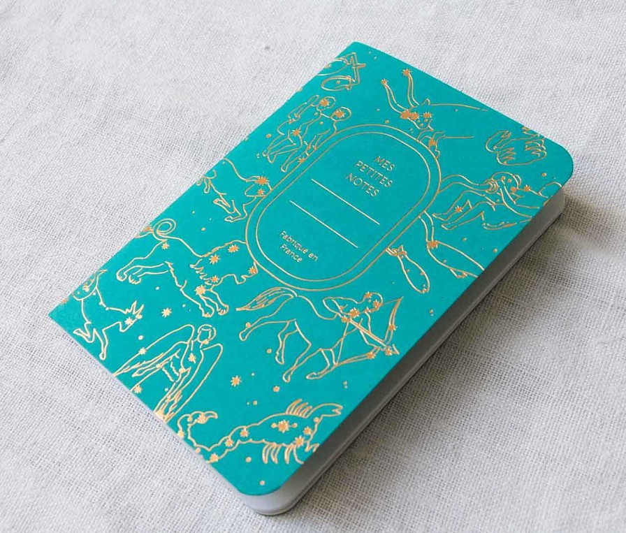 Papeterie Les Editions du Paon | Mini Carnet Astro Turquoise