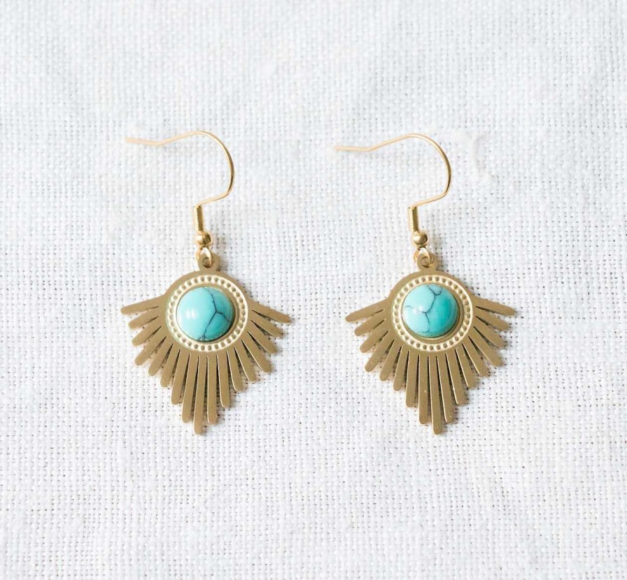 Bijoux Minikho | Boucles D'Oreilles Anne Turquoise